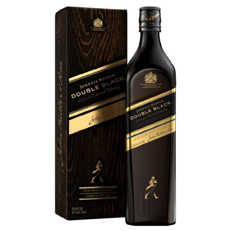 JOHNNIE WALKER DOUBLE BLACK 750ML