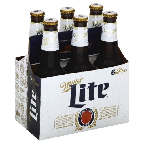 MILLER LITE 6 PACK BOTTLE
