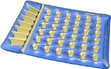 36 POCKET INFLATABLE DUAL DOUBLE FRENCH MATTRESS BLUE/YELLOW