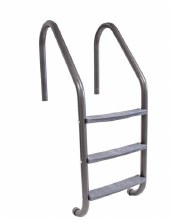 Classic 3 Step Ladder Polished .049 w/White Heavy Duty Treads