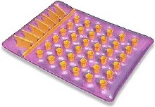 36 POCKET INFLATABLE DUAL DOUBLE FRENCH MATTRESS PINK
