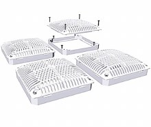 Hayward Main Drain Cover 18" x 18" w/ Inner Frame & Outer Frame - 2 Pack