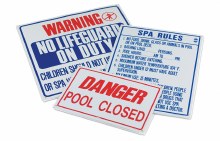 SIGN POOL RULES CA 18x24 TWO COLOR CASE=6