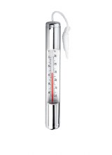 Ocean Blue Chrome Plated Thermometer