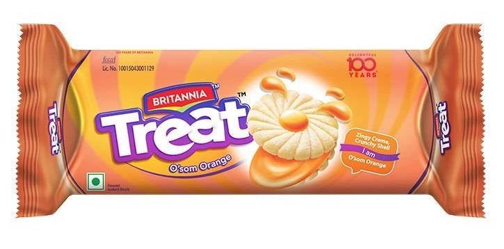 Britannia Treat Orange Cookies 120 G