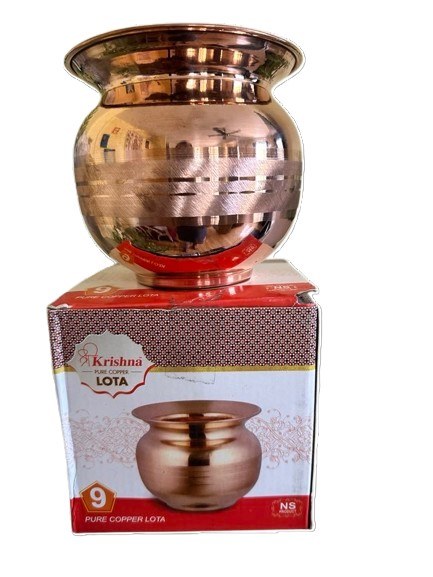 Saga Pure Copper kalash Lota