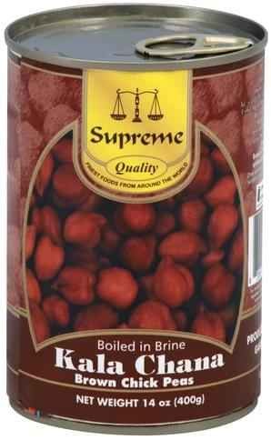 Supreme Quality Boiled in Brine Kala Chana Brown Chick Peas 400 G