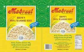 Madrasi Brown Sona Masoori Rice 10 LBS