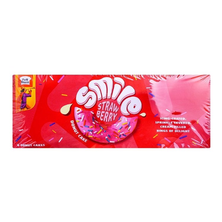 Smile Strawberry 6 Donut Cakes