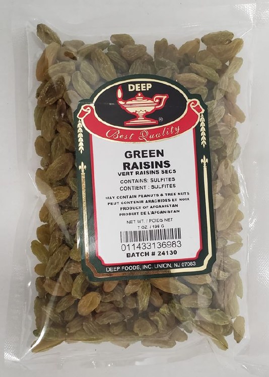 Deep Green Raisins 7 Oz
