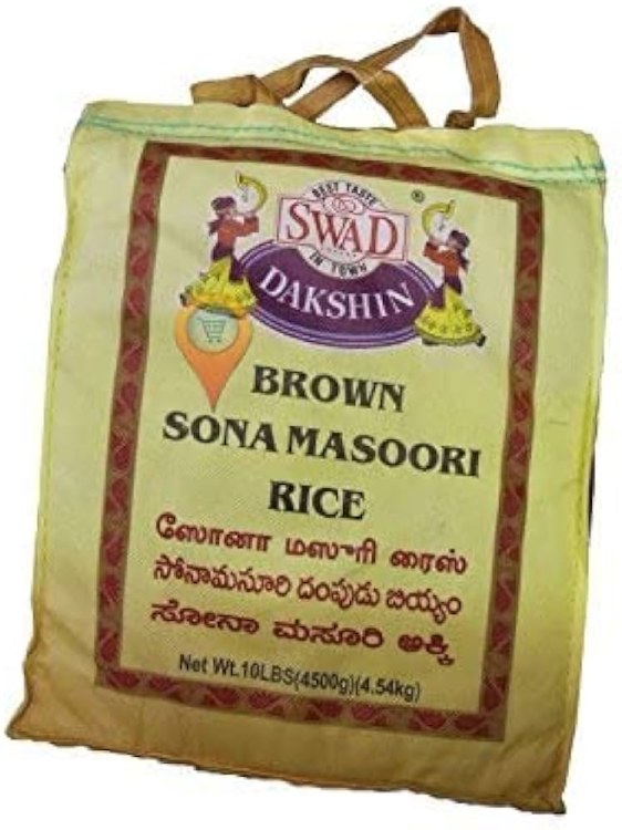 Swad Brown Sona Masoori Rice 10 Lb