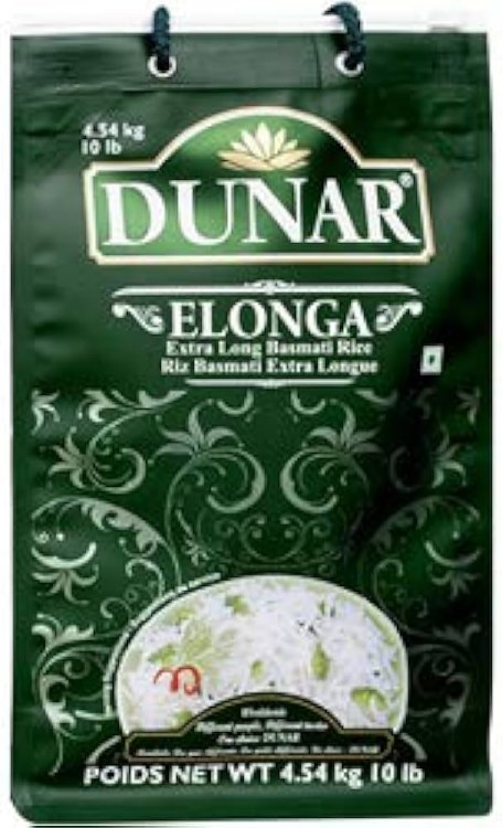 Dunar ELONGA Extra Long Basmati Rice 10 Lbs