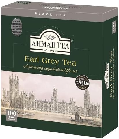 Ahmad Tea London Earl Grey Tea 100 Foiled Tea Bags