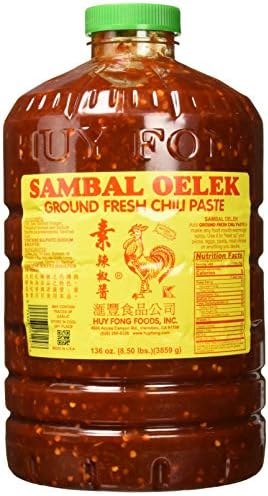 Sambal Oelek Ground Fresh Chili Paste 8.5 Lbs