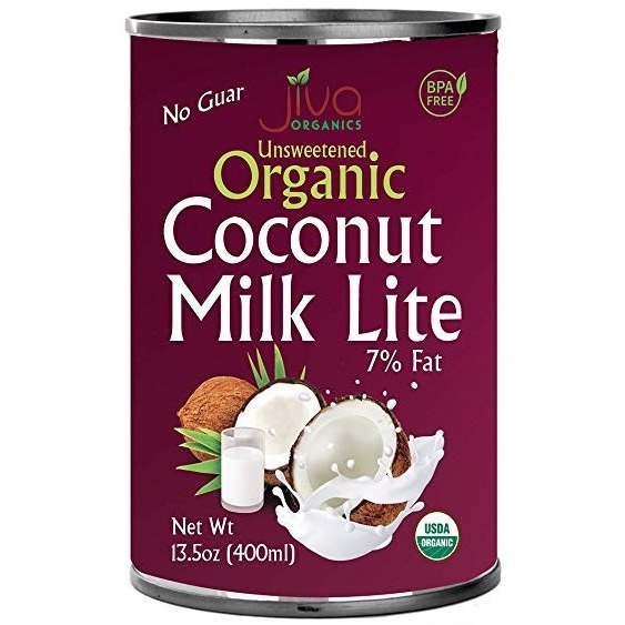 Jiva Organics Unsweetened Organic Coconut Milk Lite 7% Fat 400 ML