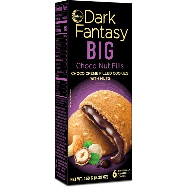 Sunfeast Dark Fantasy Big Choco Nut Fills 150 G