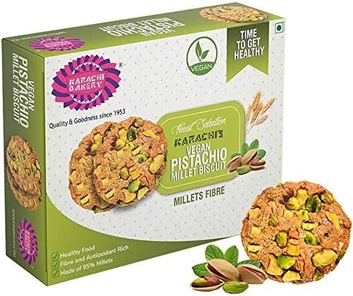 Karachi Bakery Vegan Pistachio Millet Biscuits 300 G