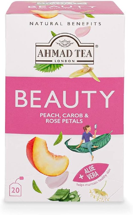 Ahmad Tea London BEAUTY Peach,Carob&Rose Petals 20 Tea Bags