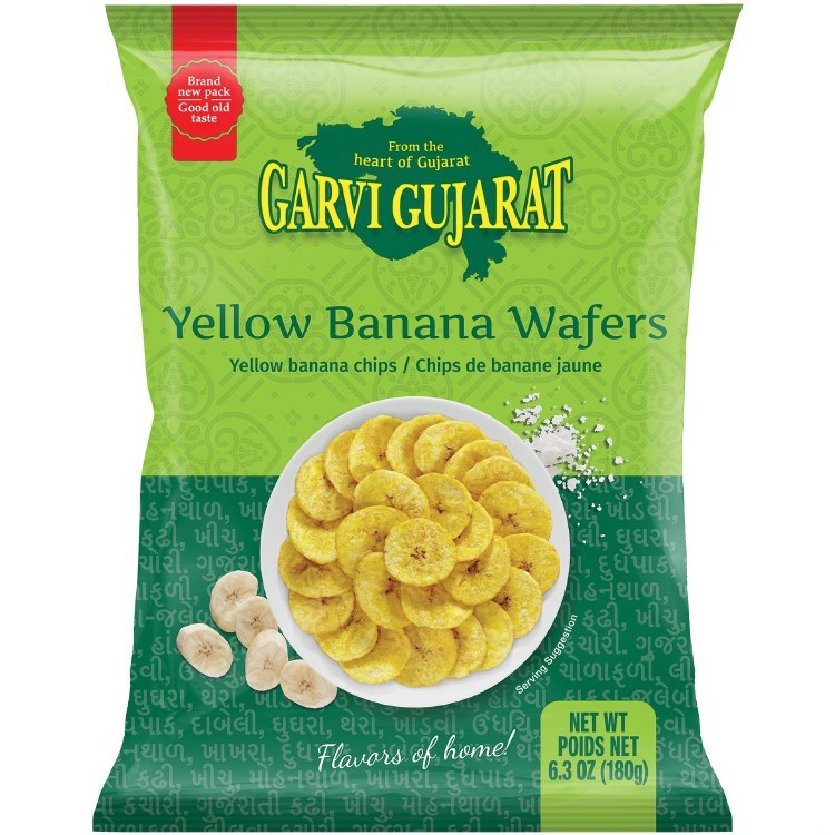 Garvi Gujarat Yellow Banana Wafers 180g