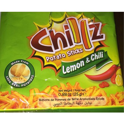 Chilliz Potato Sticks Lemon & Chilli 25 G