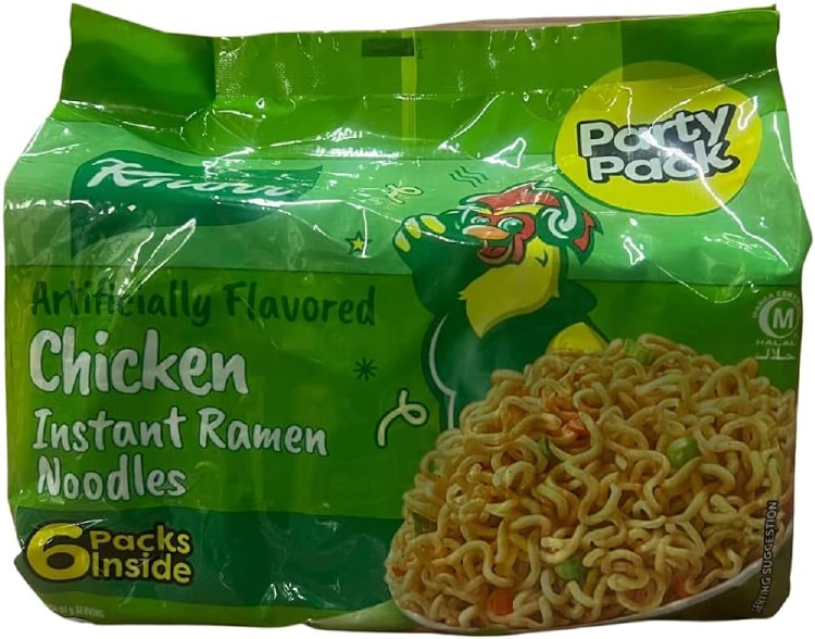 Knorr Artificially Flavoured Chicken Instant Ramen Noodles 6 Pack
