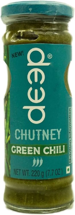 Deep Green Chilli Chutney 220 G