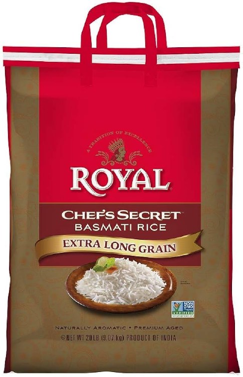 Royal Chef's Secret Basmati Rice 20 Lbs