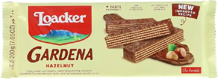 Loacker Gardena Hazelnut Wafer 200 G