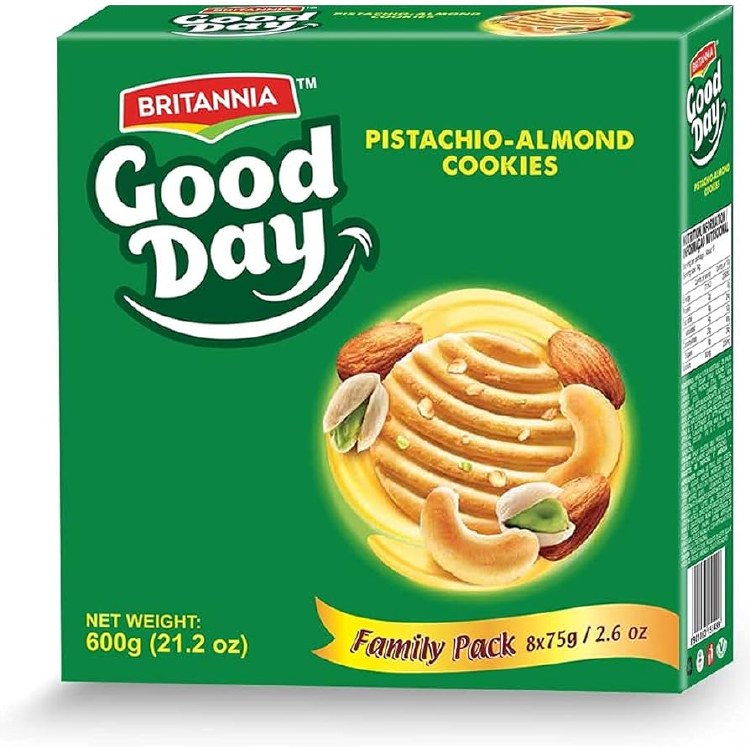 Britannia Good Day Pistachio-Almond Cookies 600 G