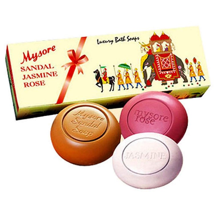 Mysore Sandal Jasmine Rose Soaps 450g