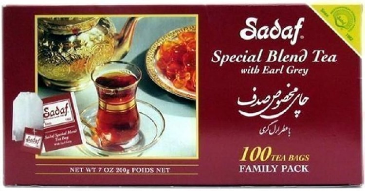 Sadaf Special Blend Tea With Earl Grey 100 Tea Bags