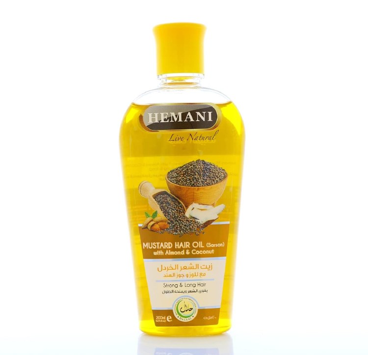 Hemani Mustard Hair Oil With Almond & Coconut 200 ML