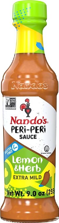 Nando's Peri-Peri Sauce Lemon & Herb Extra Mild Gluten Free 255 G