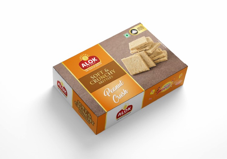 Alok Soft & Crunchy Brittles Peanut Crush 90 G