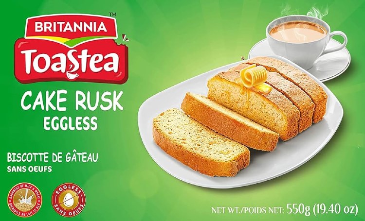 Britannia Toastea Cake Rusk Eggless 550 G