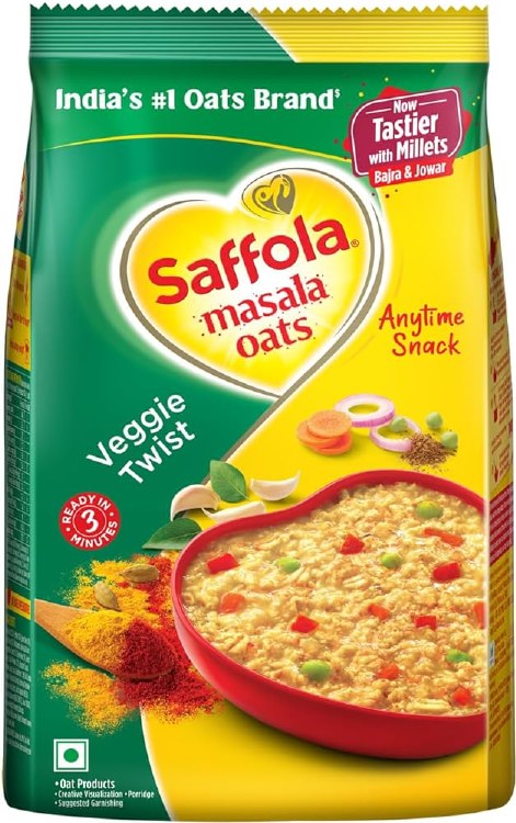 Saffola Masala Oats Veggie Twist 500 G