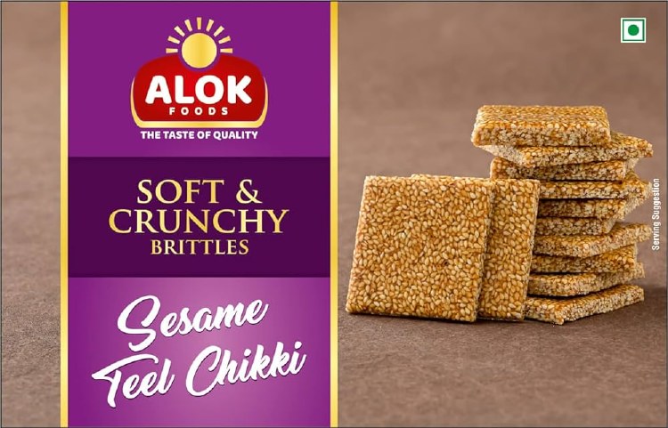Alok Soft & Crunchy Brittles Sesame Teel Chikki 90 G