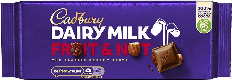 Cadbury Dairy Milk Fruit & Nut 180 G