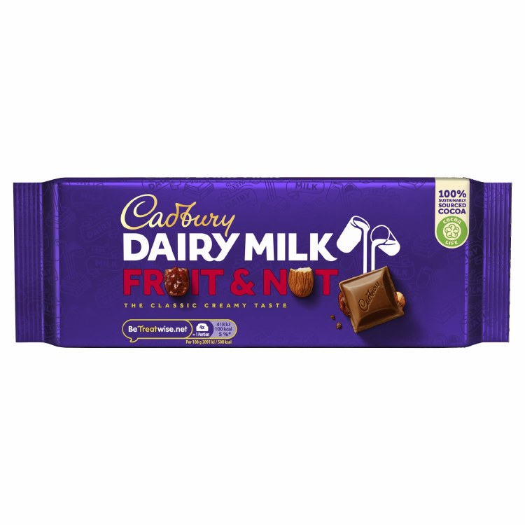 Cadbury Dairy Milk Fruit & Nut 180 G