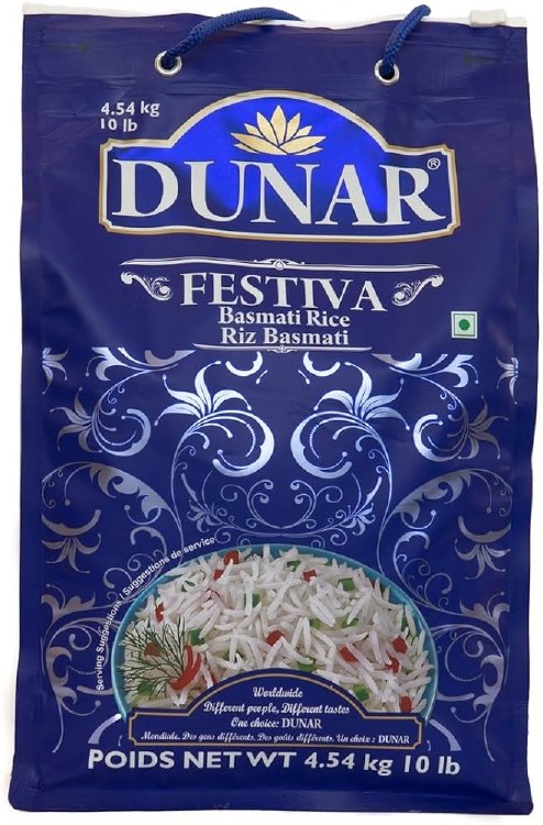 Dunar FESTIVA Basmati Rice 10 Lbs