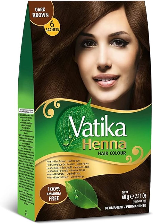 Vatika Dark Brown Henna Hair Colour 60 G
