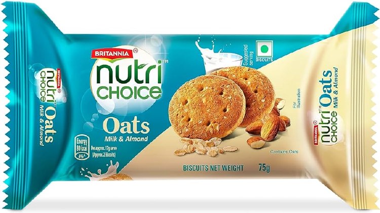 Britannia Nutri Choice Oats Almond & Milk 75 G