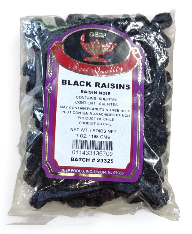 Deep Black Raisins 7 Oz