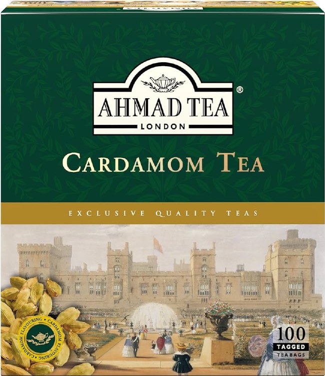 Ahmad Tea London Cardamom Tea 100 Tagged Tea Bags