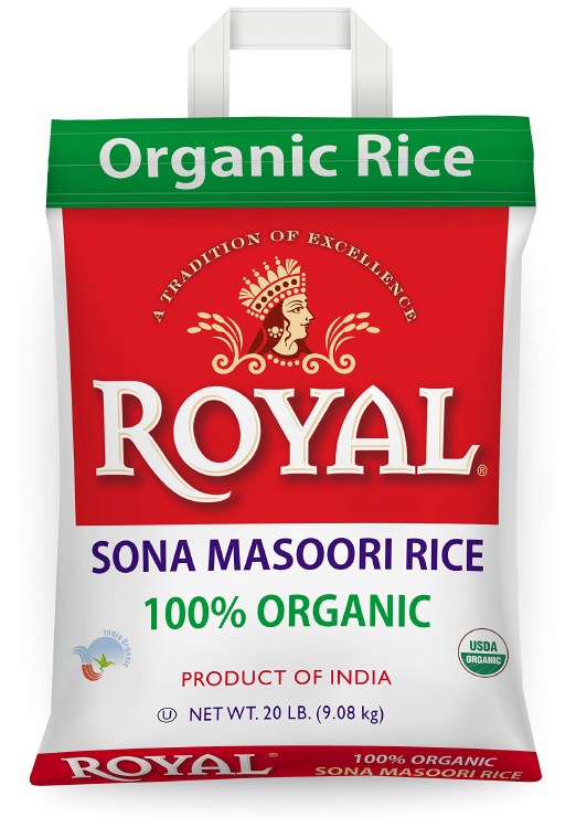 Royal Organic Sona Masoori Rice 20 Lbs