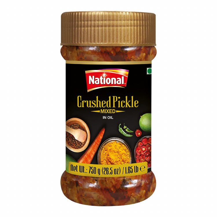 National Crushed Pickle Mixed Pickle In Oil 750 G