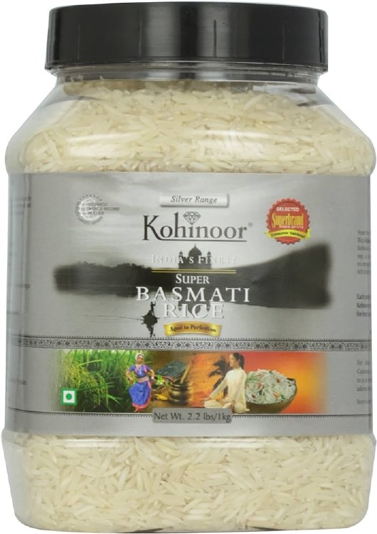 Kohinoor Super Basmati Rice Jar 2.2 Lbs