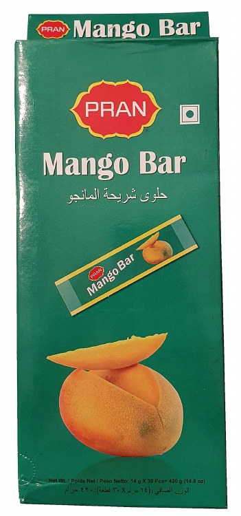 Pran Mango Bar 14g X 30Pcs = 450 G