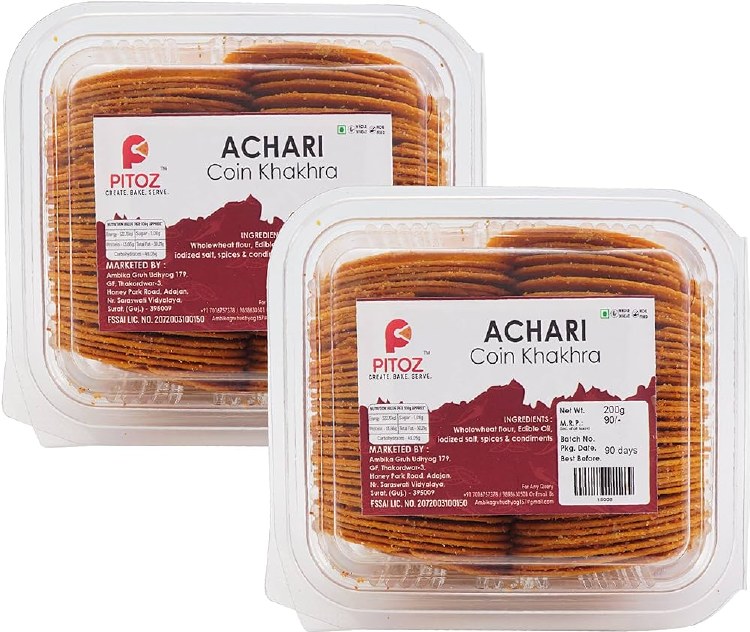 Pitoz Achari Coin Khakhra 200 G