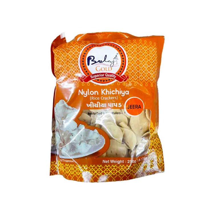 Balaji Gold Nylon Khichiya (Rice Crackers) Jeera 250 G